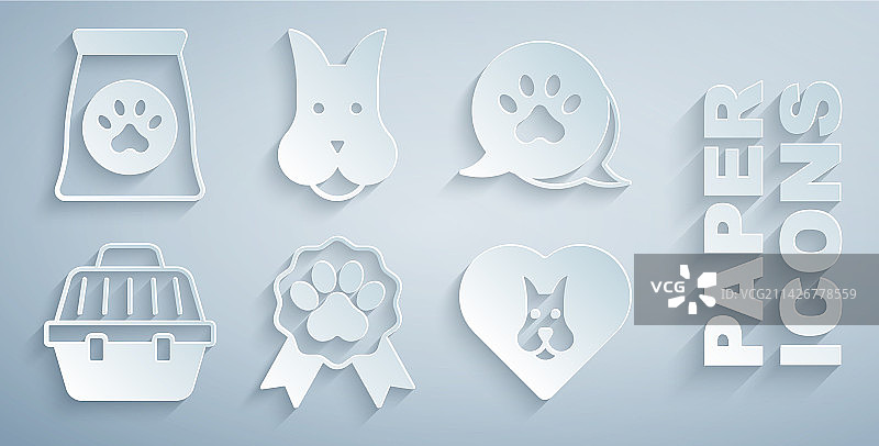 设置宠物奖励标志爪印手提箱心图片素材