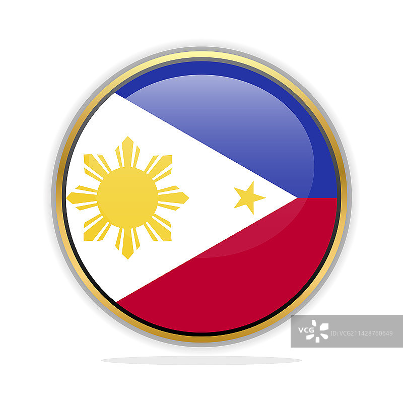 菲律宾按钮旗帜设计模板图片素材
