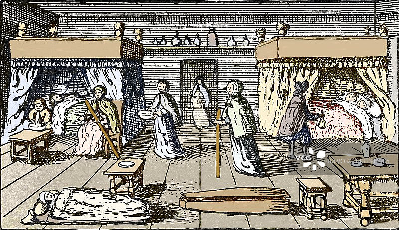 瘟疫受害者，17世纪的伦敦图片素材