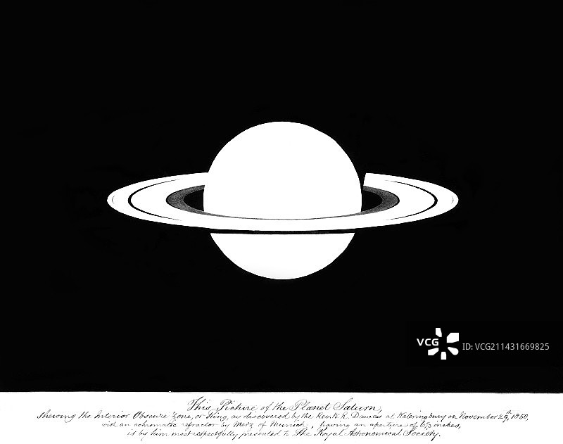 威廉·拉特·道斯绘制的土星图片素材