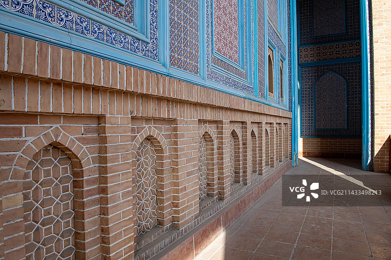新疆喀什地区莎车老城叶尔羌汗王宫建筑外观图片素材