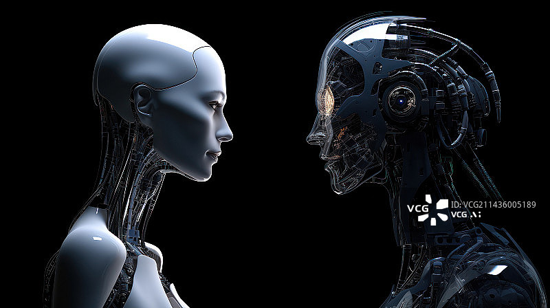 【AI数字艺术】AI智能机器人对话图片素材