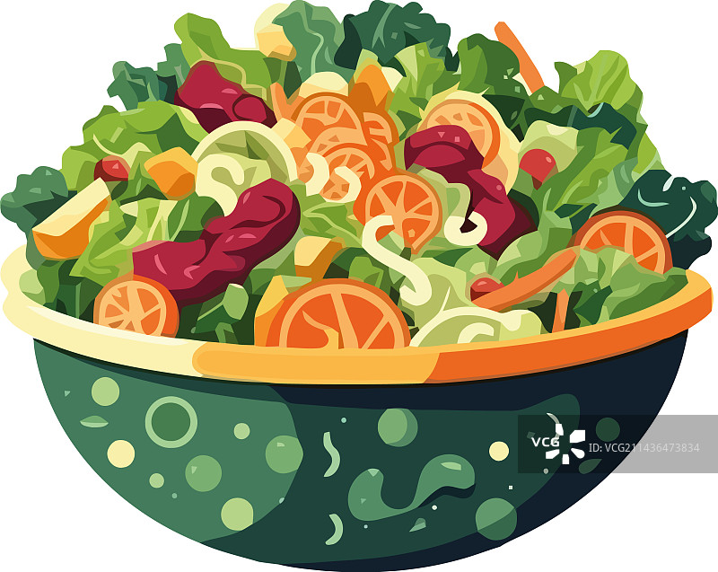 新鲜的蔬菜沙拉碗图片素材