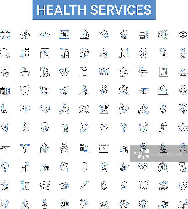 健康服务概述图标集合图片素材