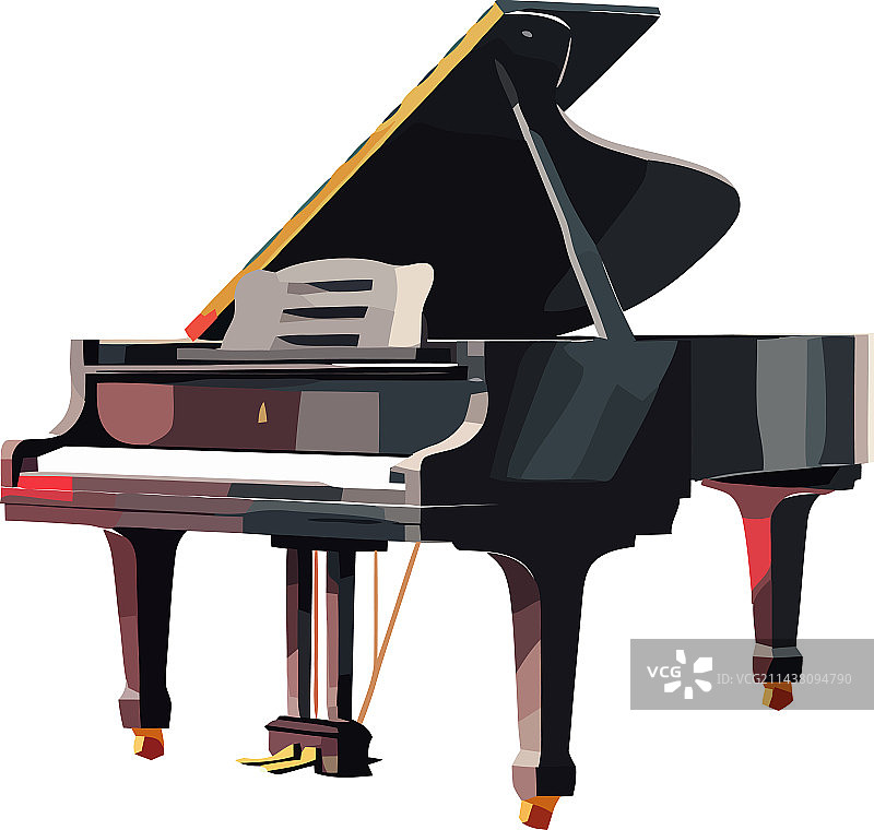 大钢琴琴键营造优雅和谐图片素材