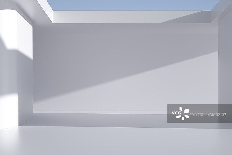 日光照亮下的抽象建筑地面台阶背景 三维图形图片素材