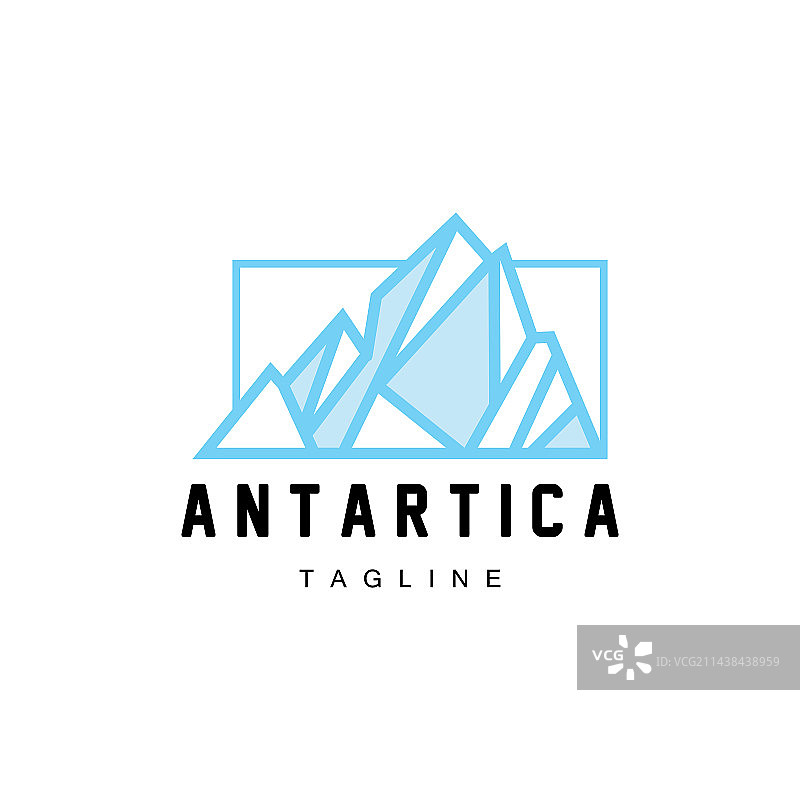 山峰标志南极冰山标志设计图片素材