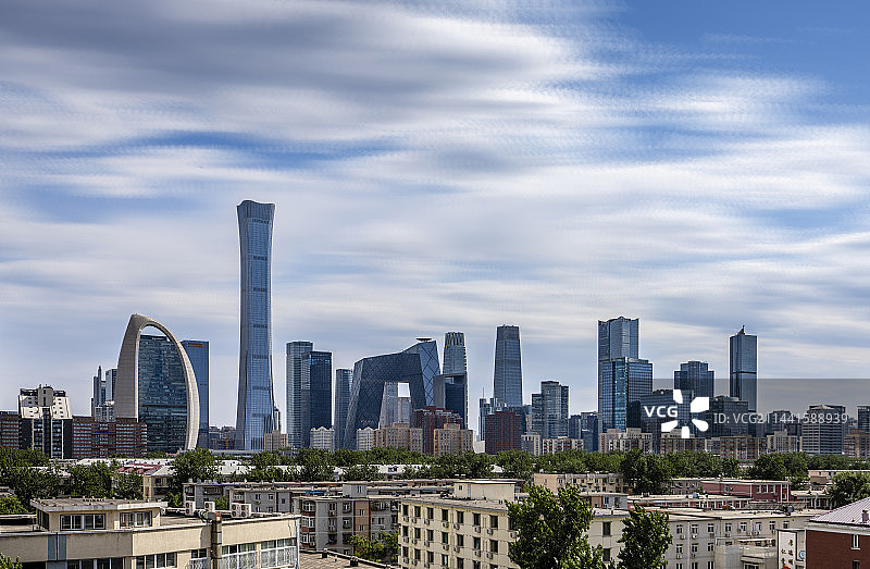 北京CBD城市天际线图片素材