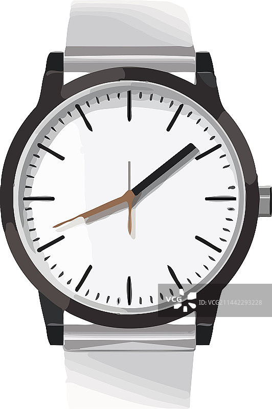 现代手表定时器在白色的背景图片素材