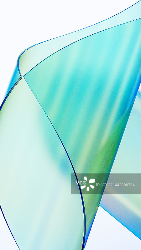 3D高清渲染抽象绿色玻璃艺术背景图片素材