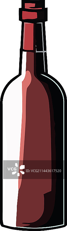 葡萄酒瓶图标设计与赤霞珠图片素材