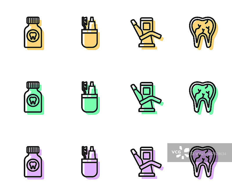 集线医疗牙科椅牙痛图片素材