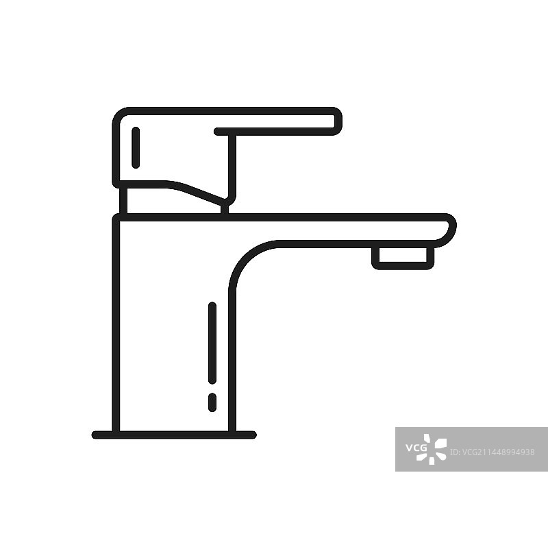浴室球水龙头厨房水龙头细线图标图片素材