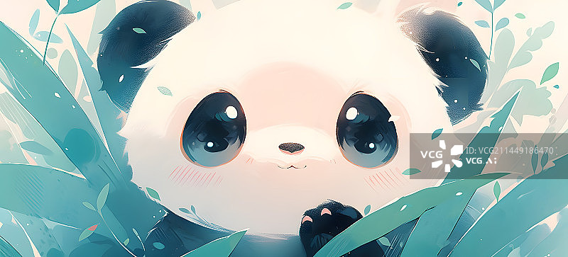 【AI数字艺术】可爱温馨大熊猫插画图片素材