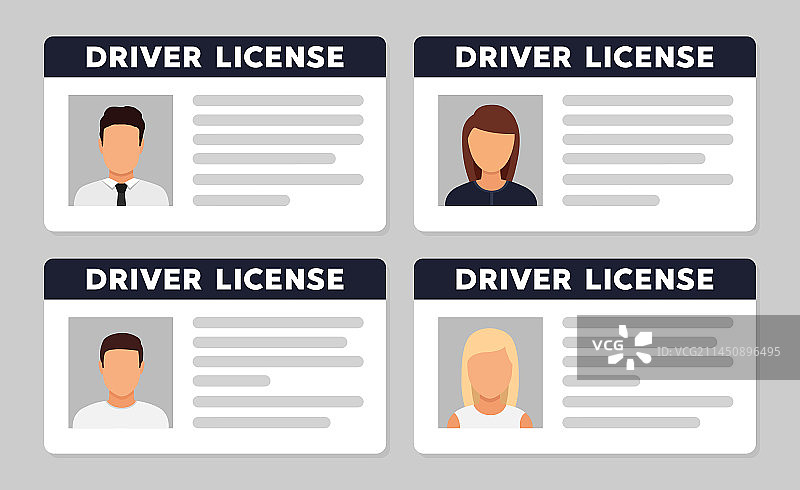 驾驶执照id与照片头像图标图片素材