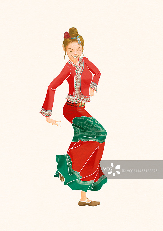 56个民族-傣族舞蹈传统文化图片素材