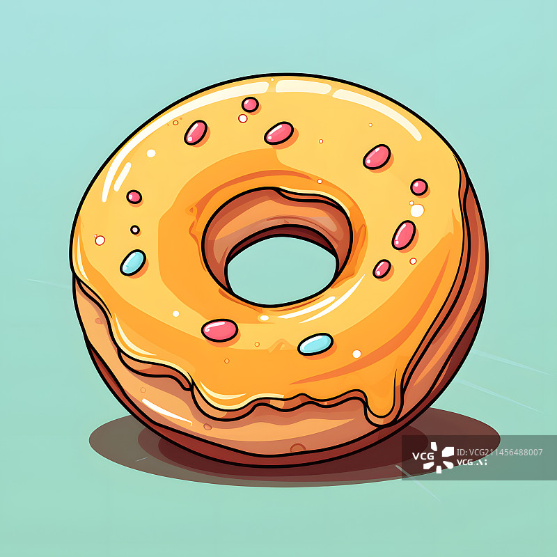 【AI数字艺术】AIGC:一个甜甜圈 甜食 美味 糕点 蛋糕图片素材