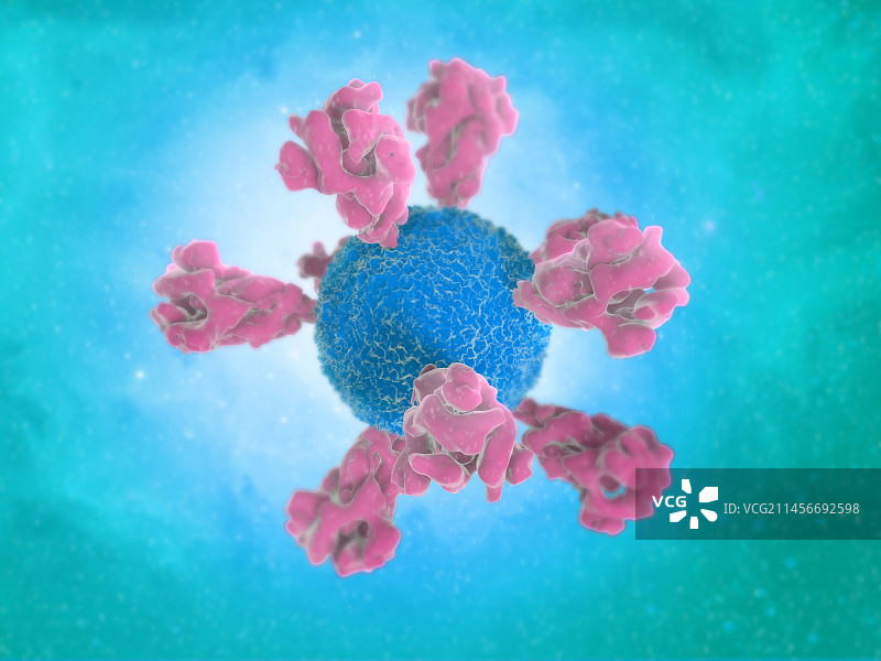 Covid-19纳米颗粒疫苗，插图图片素材