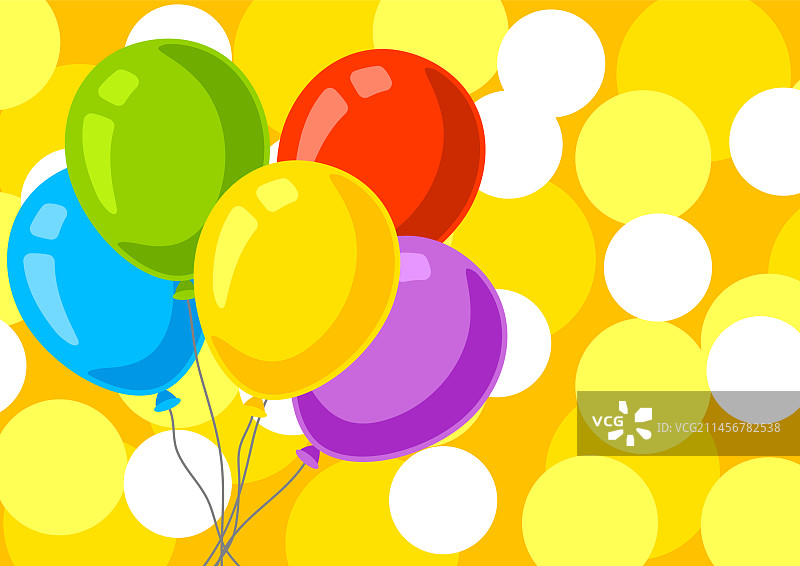 彩色气球背景生日快乐和图片素材