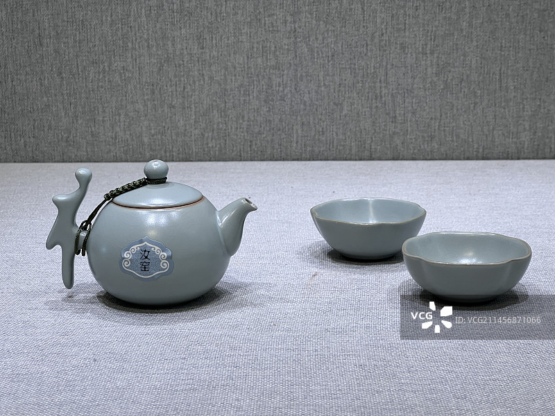 中国工艺美术馆汝窑茶具图片素材