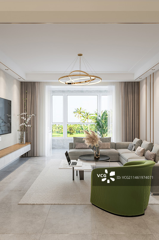 现代风格豪宅室内客厅沙发图片素材
