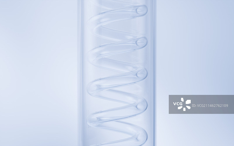 透明玻璃冷凝管3D渲染图片素材