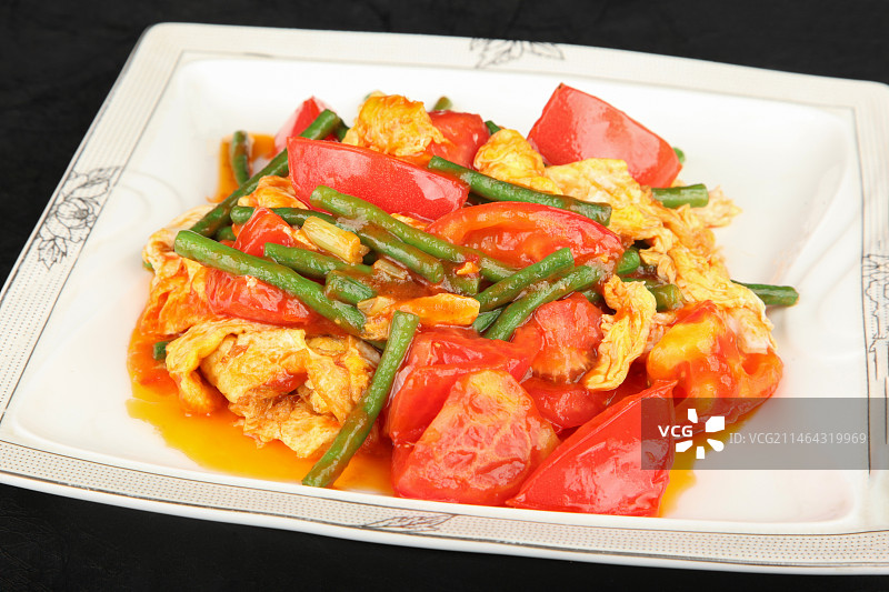 中餐美食-西红柿炒鸡蛋图片素材