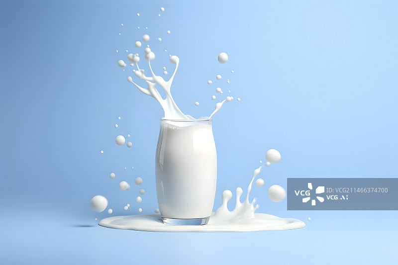 【AI数字艺术】极简牛奶广告背景图片素材