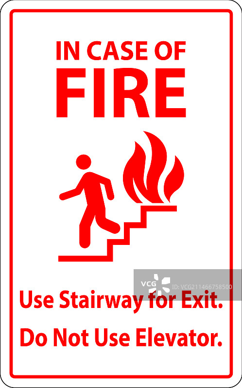 如有火警标志，如有火警，请走楼梯图片素材