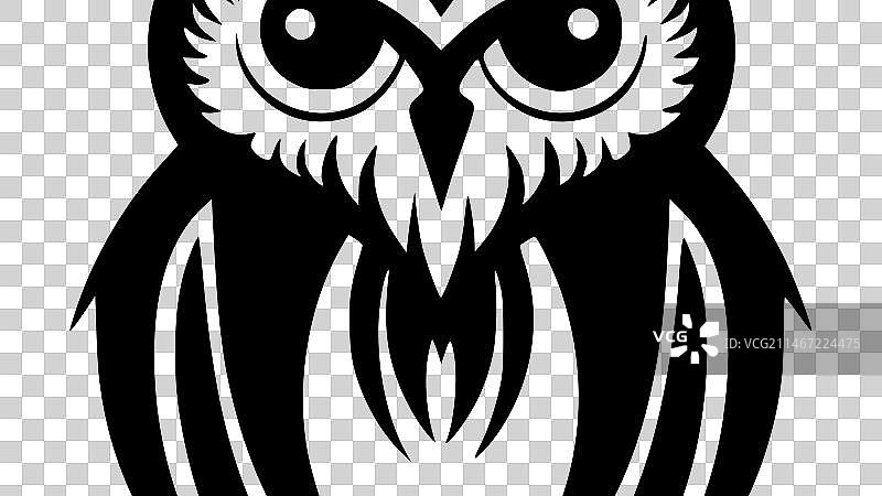 猫头鹰-高品质的标志-理想的t恤图片素材