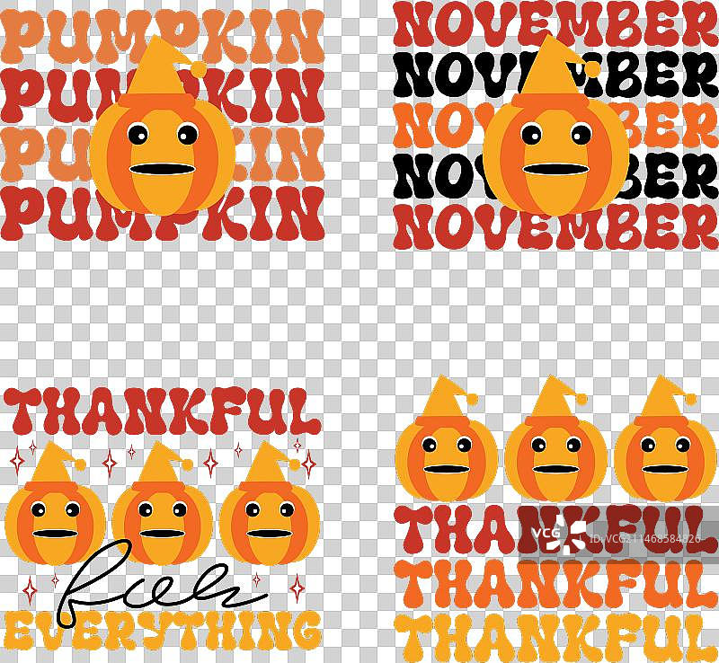 感恩节复古SVG设计包图片素材