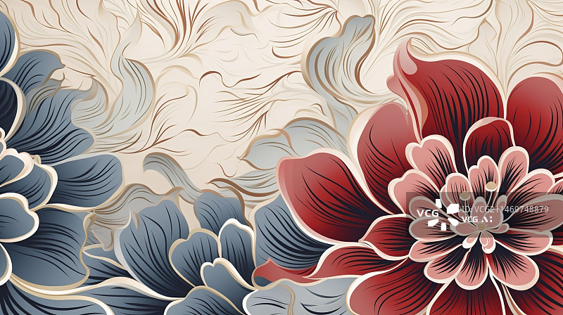【AI数字艺术】牡丹盛开的花鼓景象图片素材