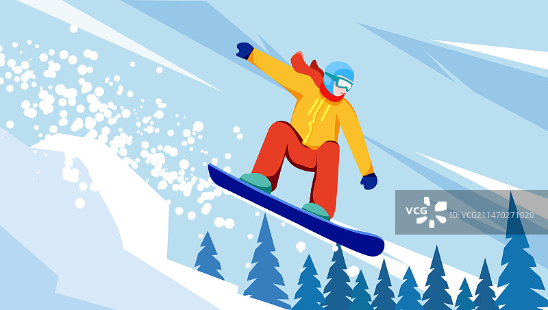 冬日滑雪运动图片素材