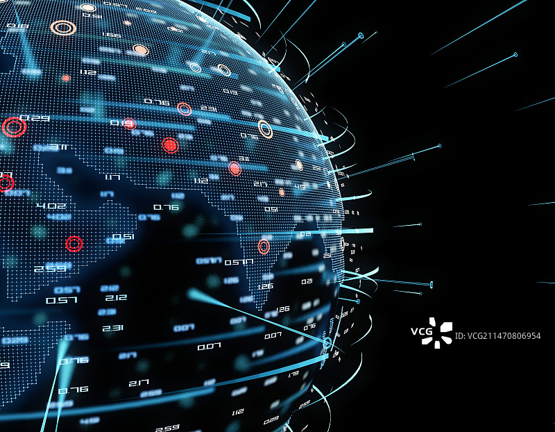 未来数码信息科技全球网络数据传输科技图片素材