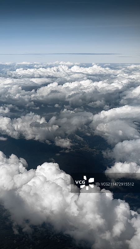 飞行视角 高空无限的云海图片素材