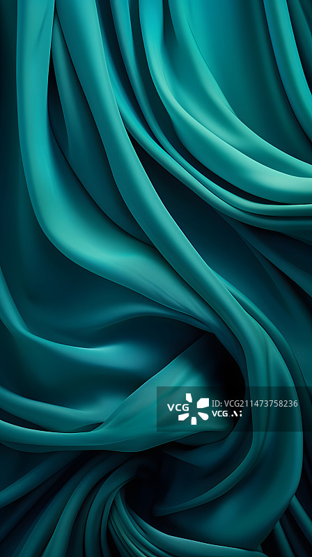 【AI数字艺术】绿色蓝色墨绿祖母绿背景丝绸抽象图案图片素材