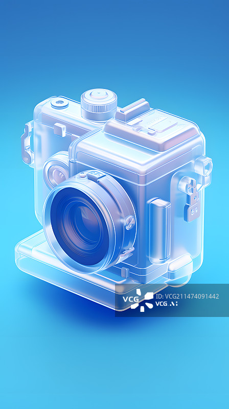 【AI数字艺术】3D立体相机图片素材