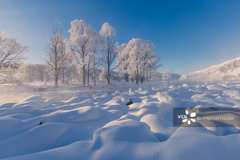 呼伦贝尔阿尔山冬季风光图片素材