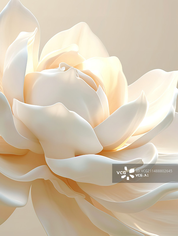 【AI数字艺术】白色的栀子花瓣特写图片素材