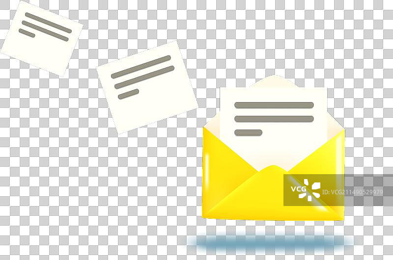用纸信封与新的邮件邮寄概念图片素材