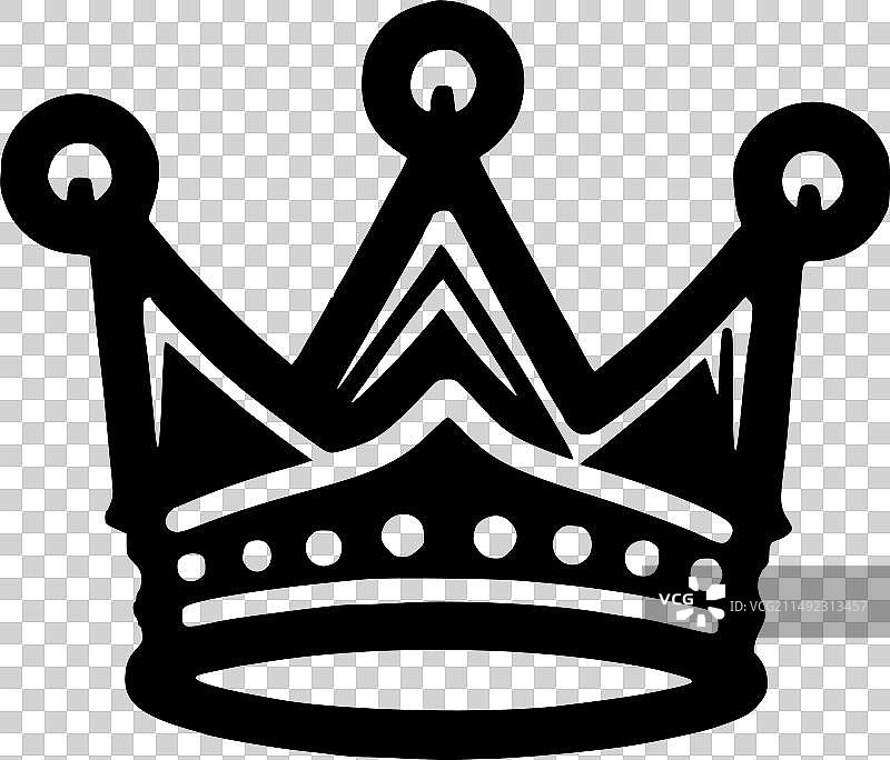 皇冠-极简主义和简单的轮廓图片素材