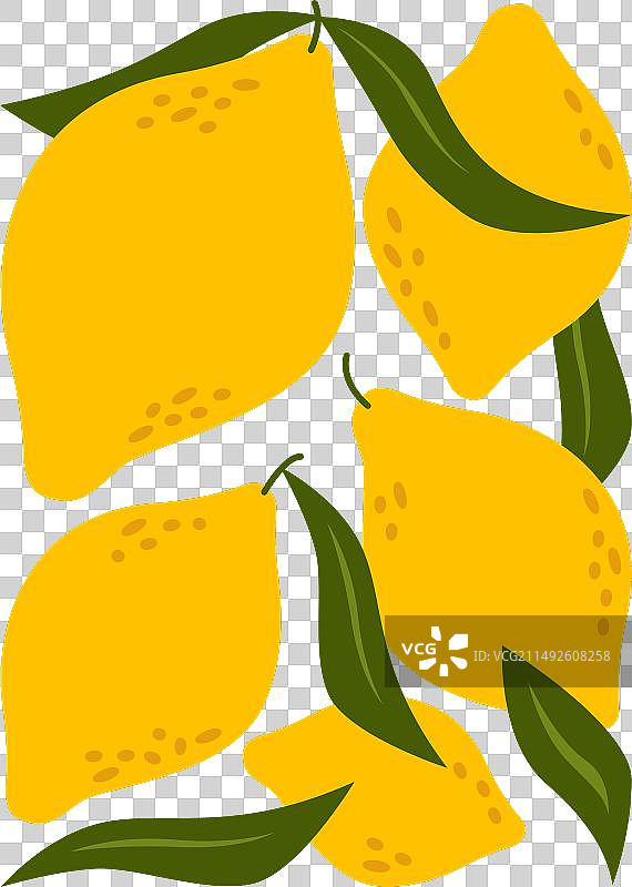 柠檬水果图案背景图片素材