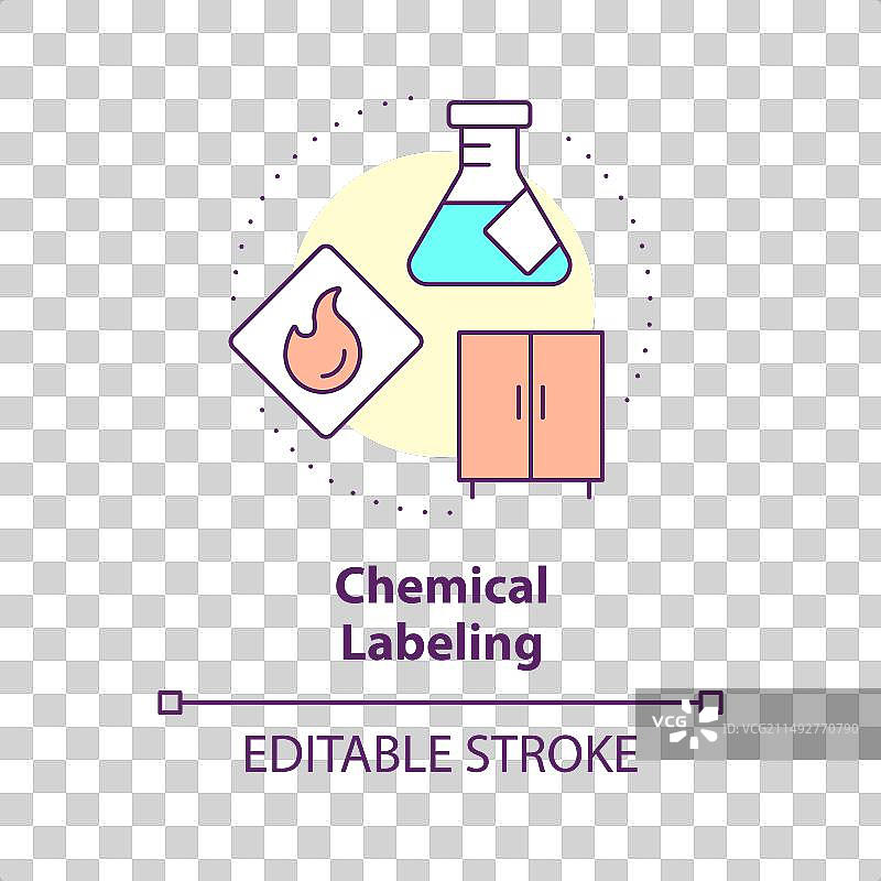 化学标签多色概念图标图片素材