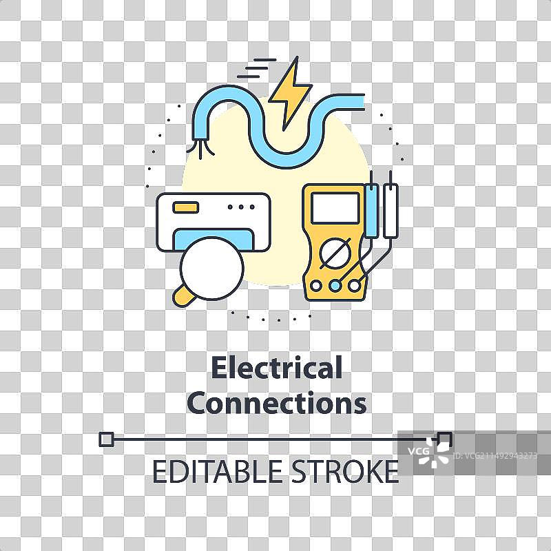 电气连接多色概念图标图片素材
