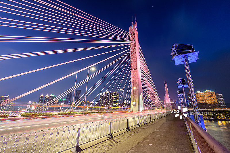 广州海印桥夜景图片素材
