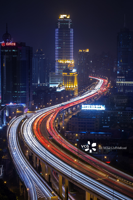 上海南北高架桥图片素材