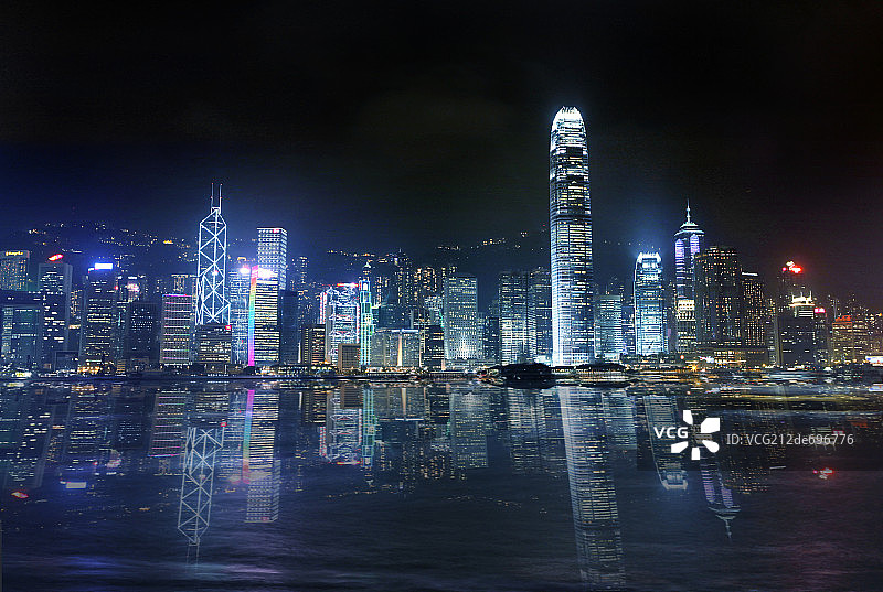 香港傍晚的城市建筑图片素材