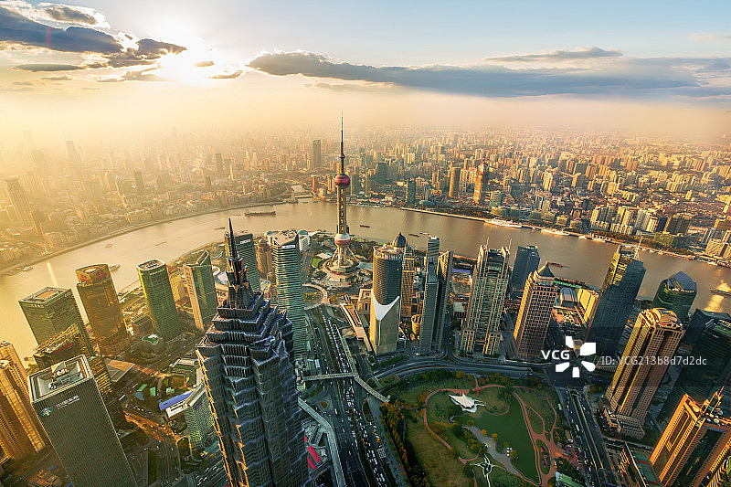 上海城市全景图片素材