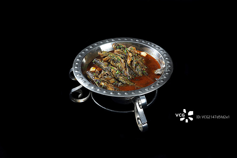 中国菜辣汁黄骨鱼图片素材