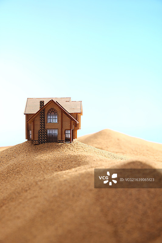 沙滩房屋模型图片素材